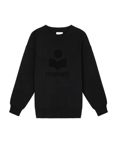 Isabel Marant Logo Intarsia-knit Crewneck Jumper In Black
