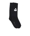 Isabel Marant Logo Knit Socks In Black