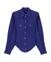 Isabel Marant Fitted.waist Long Sleeve Shirt In Blue
