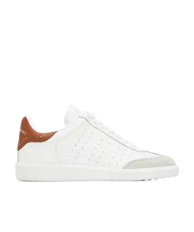 Isabel Marant Beth Velcro Strap Leather Sneakers In Beige