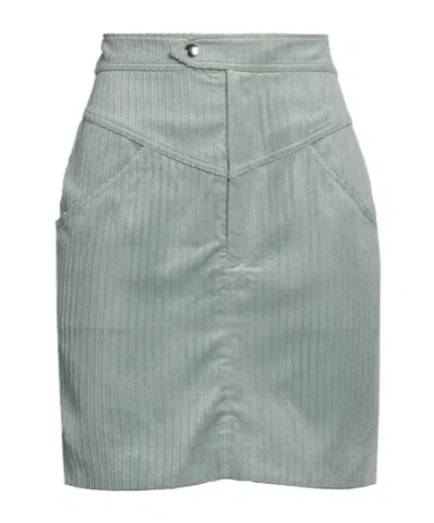 Isabel Marant Logo Mini Skirt In Green