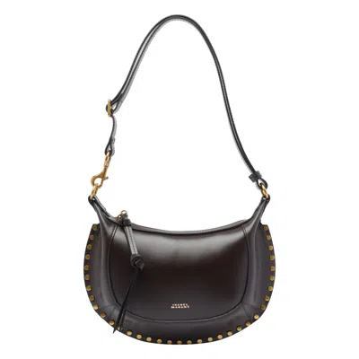 Isabel Marant Logo Oskan Moon Crossbody Bag In Brown
