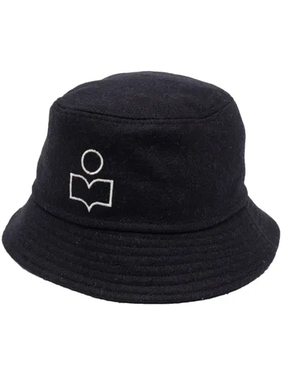 Isabel Marant Logo-patch Bucket Hat In 30mi Midnight