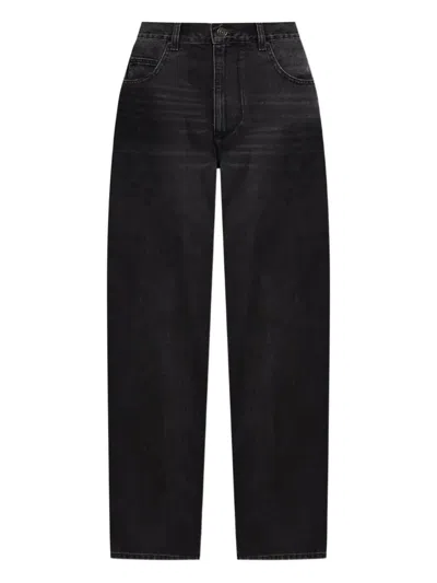 ISABEL MARANT LOGO-PATCH DENIM JEANS