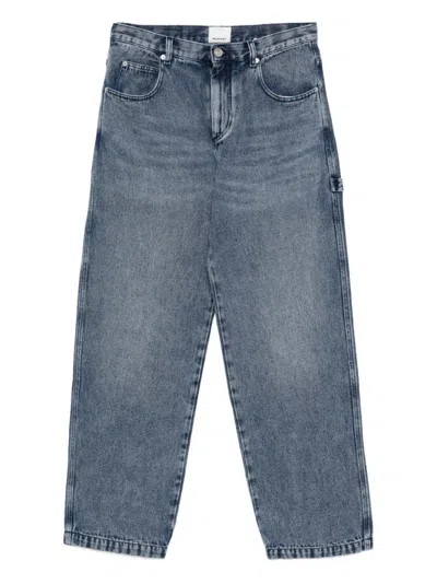 Isabel Marant Logo-patch Jeans In Blue