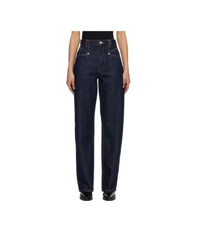 Isabel Marant Logo Patch Jeans In Blue