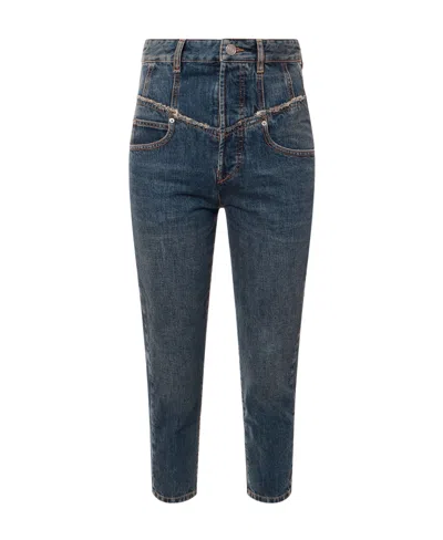ISABEL MARANT ISABEL MARANT LOGO PATCH SLIM-FIT JEANS