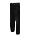 Isabel Marant Logo Patch Straight Leg Jeans In Black