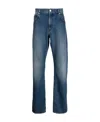 Isabel Marant Logo-patch Straight-leg Jeans In Blue