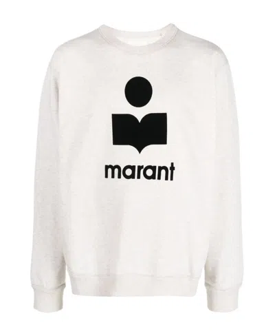 Isabel Marant Marant Mikoy Flocked Logo Sweatshirt In Pink