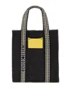 Isabel Marant Black Raffia Shopping Bag In Black