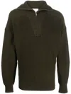 Isabel Marant Logo-patch Zip-up Jumper In Green