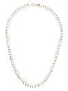 ISABEL MARANT LOGO-PLAQUE BEAD-CHAIN NECKLACE