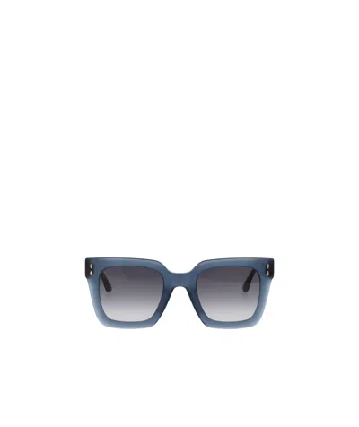 Isabel Marant Logo-plaque Square-frame Sunglasses In Brown