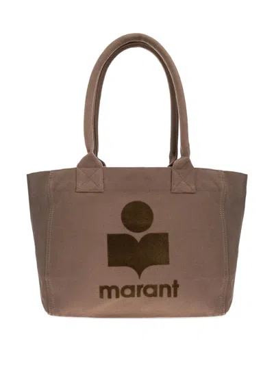 Isabel Marant Logo-plaque Tote Bag In Brown