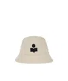 Isabel Marant Logo-print Bucket Hat In Nude