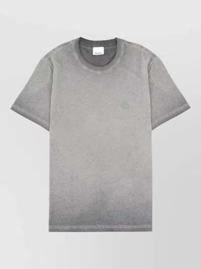 Isabel Marant Logo Print Cotton T Shirt Crew Neck In Gray