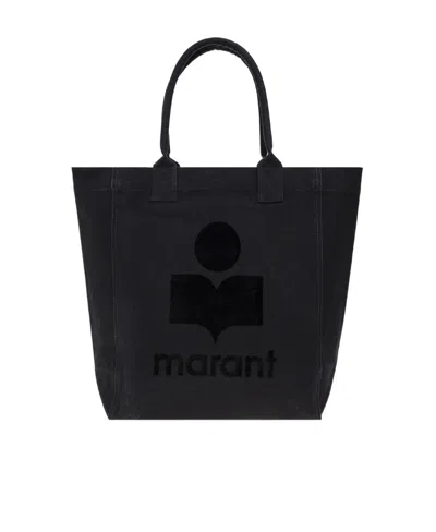 Isabel Marant Logo-print Cotton Tote In Black
