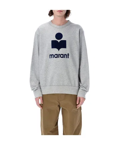 Isabel Marant Logo-print Mélange Sweatshirt In Gray