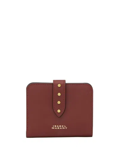 Isabel Marant Logo-print Wallet In Red
