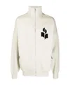 Isabel Marant Logo-print Zip-up Jumper In White