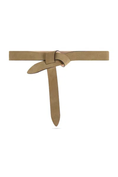 Isabel Marant Lecce Suede Pull-through Belt In Beige