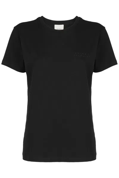 Isabel Marant Logo Printed Crewneck T-shirt In Black