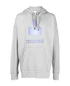 Isabel Marant Marant Relaxed-fit Grey Hoodie With Kangaroo Pocket In White