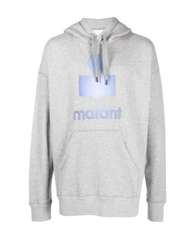 ISABEL MARANT ISABEL MARANT LOGO PRINTED DRAWSTRING HOODIE