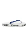 Isabel Marant Logo-printed Flip-flops In White