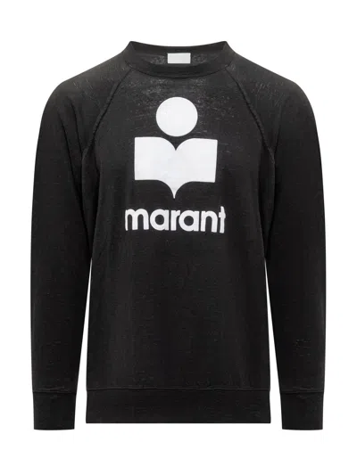 Isabel Marant Logo-printed Long-sleeved T-shirt In Black