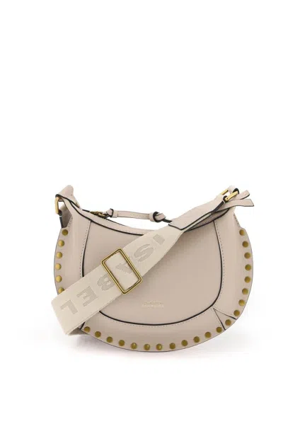 Isabel Marant Mini Moon Leather Crossbody Bag In Light Beige