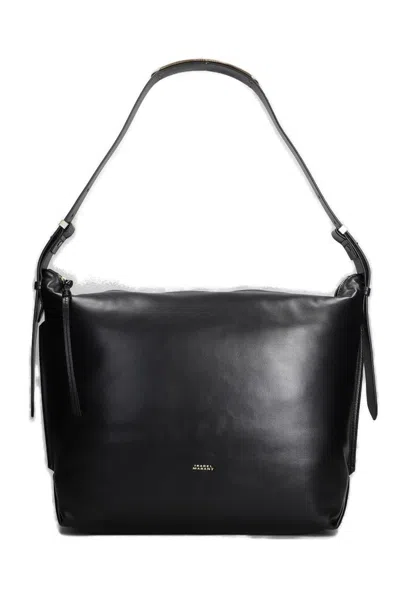 Isabel Marant Logo Printed Tote Bag In Black