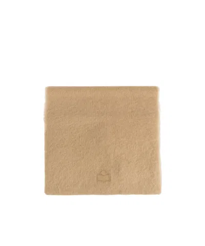 Isabel Marant Peliz Logo-embroidered Scarf In Brown