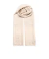 Shop Isabel Marant Logo Printed Fringed Scarf In Nude