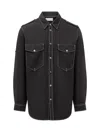 Isabel Marant Men's Black Cesar Plain Cotton Shirt