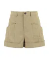 Isabel Marant Women's Tulya Cotton Shorts In Nude