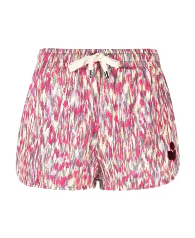 Isabel Marant Logo Shorts In Pink