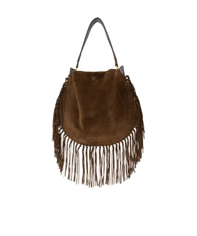 Isabel Marant Logo Shoulder Bag In Brown