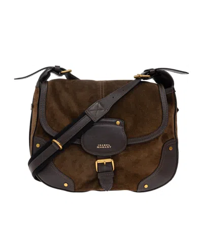 Isabel Marant Logo Shoulder Bag In Black