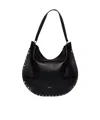Isabel Marant Oskan Stud Bubble Leather Hobo Bag In Black