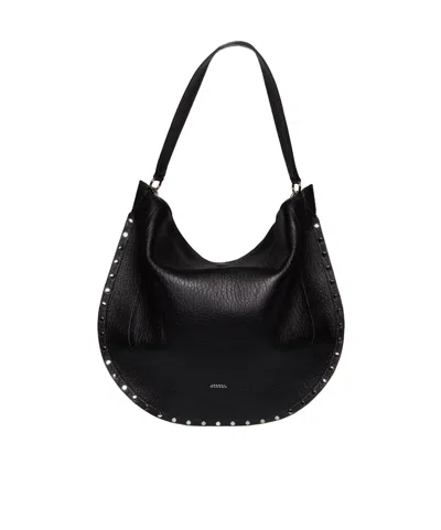 Isabel Marant Logo Shoulder Bag In Black