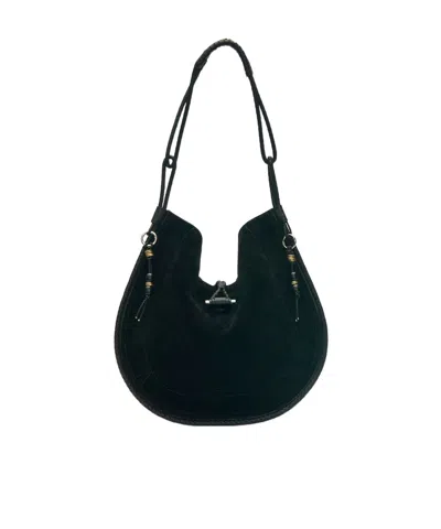 Isabel Marant Logo Shoulder Bag In Black