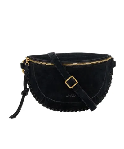 Isabel Marant Logo Shoulder Bag In Black
