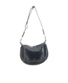Isabel Marant Oskan Moon Studded Shoulder Bags In Black