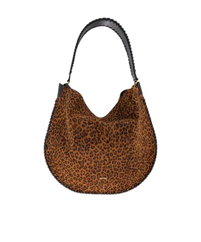 Isabel Marant Logo Shoulder Bag In Brown