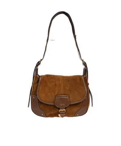 Isabel Marant Logo Shoulder Bag In Brown