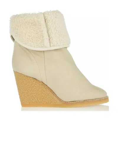 ISABEL MARANT LOGO WEDGES ANKLE BOOTS