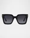 Isabel Marant Gradient Square Acetate Sunglasses In Black