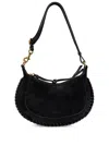 Isabel Marant Oskan Moon Suede Shoulder Bag In Black